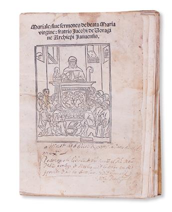 INCUNABULA  JACOBUS DE VORAGINE. Sermones de tempore et de sanctis [etc.].  Part 4 (of 4):  Mariale.  1497